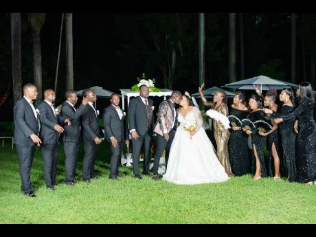Bold in black and gold, the lovely bridal party was honoured to celebrate the nuptials of Mr and Mrs Mercurius.