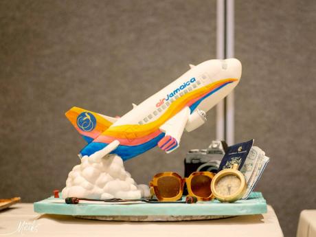 Here is a look at the winning cake for travel and the people’s choice award. Air Jamaica, designed by Laqueata Donaldson of Cakes by Queata. 