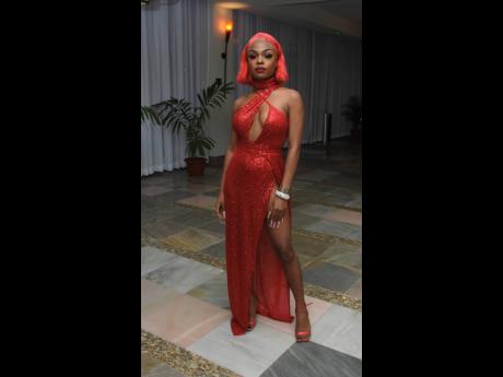 Singer Marcy Chin made a bold statement in all red last Saturday at the Jamaica Hotel & Tourist Association’s  60th Anniversary Gala Dinner, held at the Hilton Rose Hall Resort & Spa.