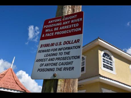 A reward of US$1,500 is being offered to anyone with information leading to the arrest and prosecution of perpetrators poisoning the river.