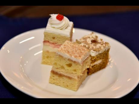 The ultimate dessert trifecta came in the form of carrot cake with cream cheese frosting, lemon and strawberry gateau, and vanilla cake with coffee mousse filling. 