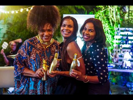 AU Trading Company Limited’s owner and Bottega Jamaica representative Kerry Jones is sandwiched by the J’s, chef extraordinaire Jacqui Tyson and Real Estate Broker Jacqui Nielssen. 