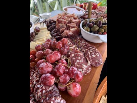 The oversized charcuterie board curated by Chef Simon Levy was a delicious statement piece at Brunch & Jazz.