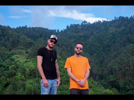 Music producer and disc jockey Raphael ‘Raph’ Vivet (left) and music composer Zack Ariyah of Gold Up Music have carved their niche in dancehall over the past two years.