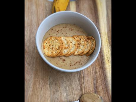 The plantain-and-banana oats porridge, topped with biscuits, is an ideal option for breakfast.