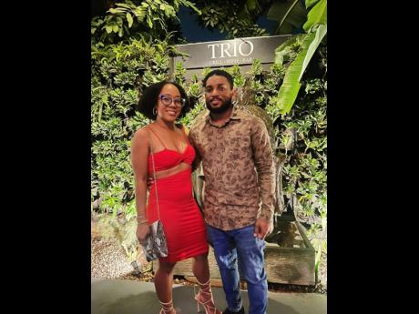  Here’s to ‘Date Nights with Steffi’, where the sharing of a meal is always part of a love story. Gleaner writer Stephanie Lyew (left) with partner Delano ‘DJ3D’ Thomas at Trio.