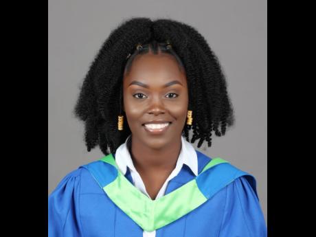 Tamekia Meeks, valedictorian of The University of Technology, Jamaica’s Class of 2022.