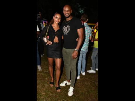 Asafa and Alyshia Powell were out and about. 