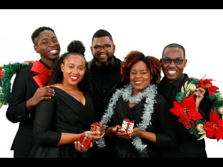 From left: Jamaica Youth Chorale’s Cedron Walters, Brittany Johnson, Greg Simms, Sherona Forrester and Anthony Morgan.