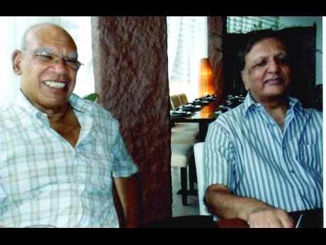 The late Dr Marshall Hall (left) with decades-long friend Dr Dhiru Tanna. 