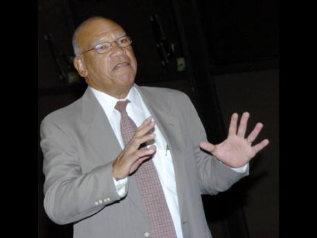 Dr Marshall Hall delivers an address in a September 13, 2006, Gleaner photograph. 
