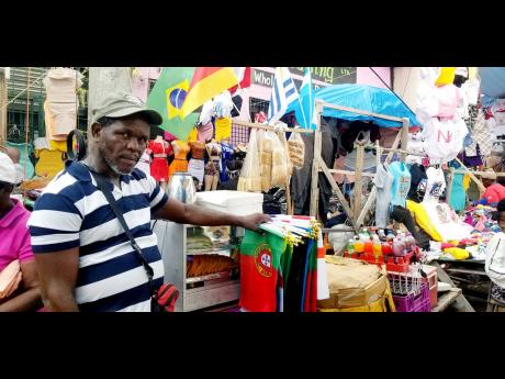 Arthur Russell, a 53-year-old vendor on Beckford Street in downtown Kingston, has been selling World Cup paraphernalia for the last four stagings of the tournament.