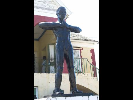 Statue of Paul Bogle at old Morant Bay Courthouse in St Thomas. 