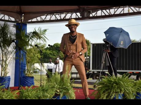 OMI performs at the  Jamaica Constabulary Force Long Service and Good Conduct Award Ceremony.