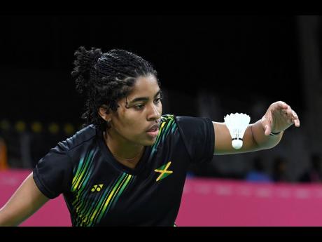 
Jamaica’s Tahlia Richardson competes against Zambia’s Elizabeth Chipeleme during the women’s singles badminton match at the Commonwealth Games in Birmingham, England, back in July.