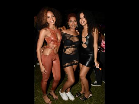 Cutouts and textures were the order of the night for (from left), Maria Hetey, Kai Tapper and Renee Laurencio.