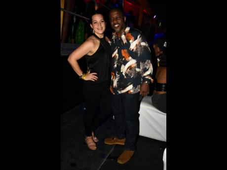 The Mitchells – Wayne Marshall (right) and Tami Chynn – enjoyed a night out.