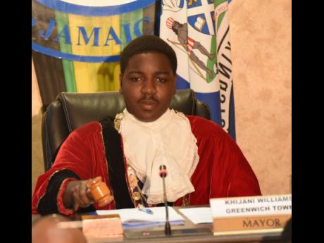Khijani Williams, who represented the Greenwich Town division, was the mayor presiding over the Junior Council session.