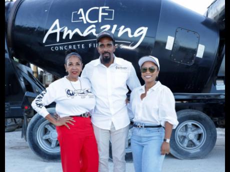 ‘Amazing’ things are on the horizon for ACF, and it’s even better when shared with family. From left: Angela Amir, director of ACF shares a moment with son and Managing Director Yannick Francis Sharpe and daughter-in-law Dr Tiffany Francis Sharpe at 