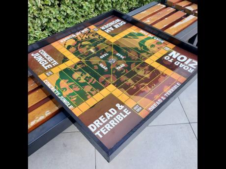 A closer look at the Reggae Kings ludo board.