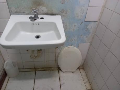 
Missing wall tiles, toilet seat covers on the floor, unsightly face-basins, messy floors, no tissue or soap, water issues were among the things that greeted visitors to the bathrooms at Sav-la-Mar Public General Hospital.