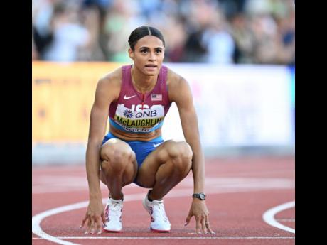 The United States' Sydney McLaughlin-Leverone after competing in the women's 400-metre hurdles at the World Athletics Championships at Hayward Field in Eugene, Oregon back  in July.