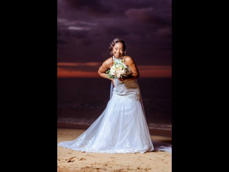 The stunning bride shows off her wedding dress that she said yes to from Unions Bridal Boutique.