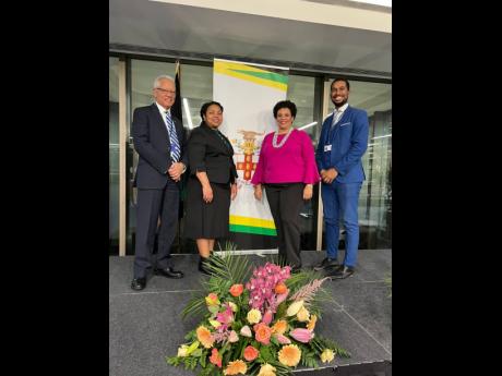 In attendance at the launch of Jamaica’s candidature (from left) Rear Admiral (Ret’d) Peter Brady, director general of the Maritime Authority of Jamaica; Patrice Laird Grant, acting high commissioner, Jamaican High Commission, UK; Corah Ann Robertson S