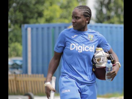 Kycia Knight ... top-scored with 39 from 61 balls for Windies Women.