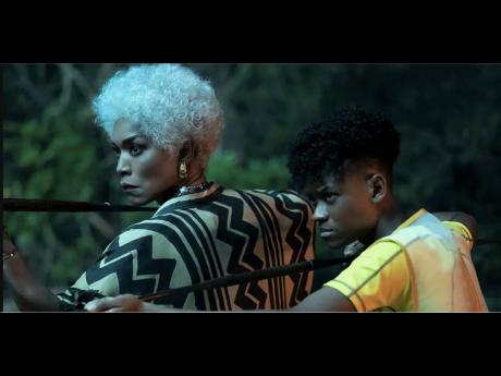 Angela Bassett (left) as Queen Ramonda and Letitia Wright as Shuri in ‘Black Panther – Wakanda Forever’.