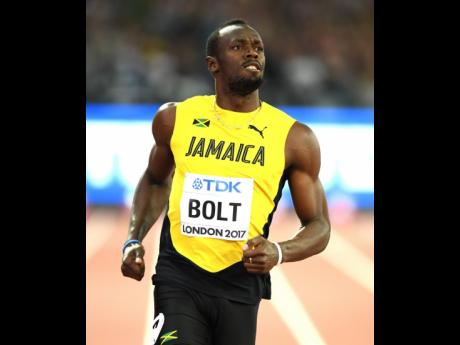 Usain Bolt at his last World Championships in London in 2017.