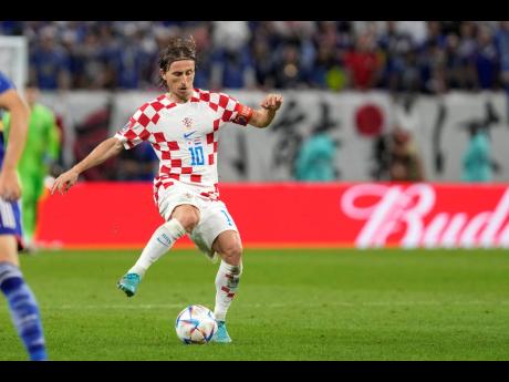 Croatia’s Luka Modric in action during the World Cup round of 16  match between Japan and Croatia at the Al Janoub Stadium in Al Wakrah, Qatar on Monday, December 5.