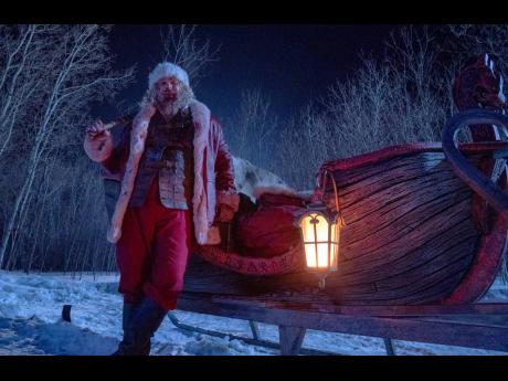 David Harbour plays a different kind of Santa Claus in 'Violent Night'. 