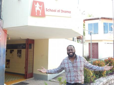 Akeem Mignott at the School of Drama, Edna Manley College, where he teaches part-time. 
