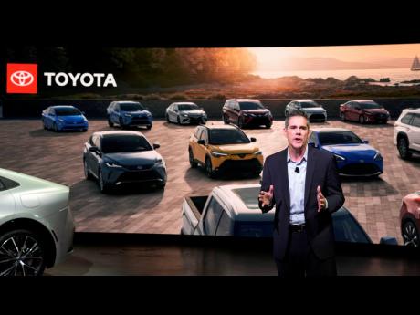 David Christ, Group Vice President and General Manager for Toyota Motor North America, talks about the company’s fleet during the introduction of the 2023 Toyota Prius 