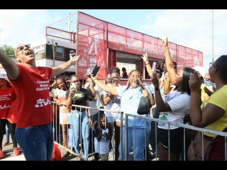 Patrons were out to have fun when the Coca-Cola Christmas Road Tour rolled into May Pen on Saturday.