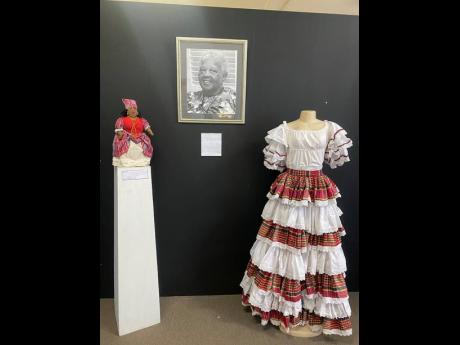 A display that reflects on Jamaica’s culture icon, Louise Bennett-Coverley - Miss Lou. 