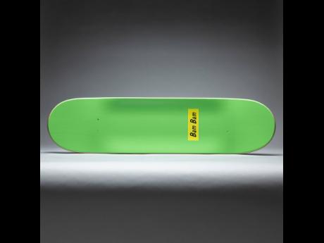 The simple design of the Bam Bam skateboard, the limited-edition merchandise to mark the 40th anniversary of Sister Nancy’s 1982 hit, matches the simple and to-the-point personality of the dancehall icon. 