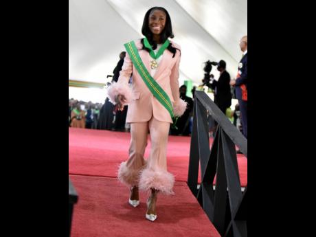 
Shelly-Ann Fraser-Pryce was conferred with the Order of Jamaica on National Heroes Day in October, for her continued high performance in athletics.