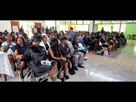 Thanksgiving service for life of Sedley Ridley Gibson at the Buff Bay United Church in Buff Bay, Portland yesterday.