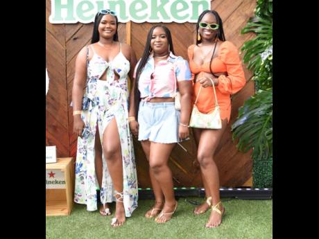 Girls just ‘wanna’ have fun, and friends (from left) Joella West, Toni-Ann Marriott and Rachequa Thomas couldn’t wait to see what the event had to offer.