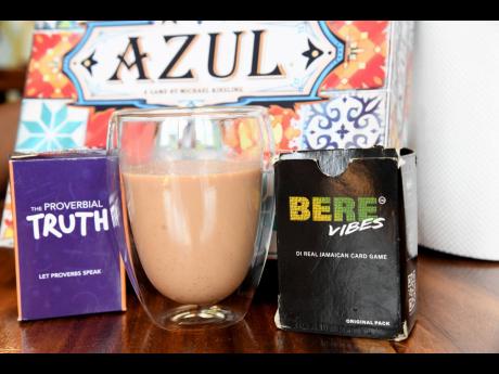 Enjoy a glass of coffeee while playing Azul or locally-made card games, such as the proverbial ‘truth and bere’ vibes. 