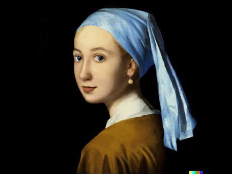 “Variation” of Girl With a Pearl Earring generated with DALL-E 2