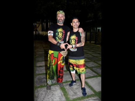 They travelled for reggae! Guiem Font (left), owner of Cafe Jamaica in Spain, and his friend Martin Marchese from Argentina were in attendance.