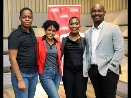 JMMB Group’s chief marketing officer, Kerry-Ann Stimpson (second left), hosted the Fundamentals of Investment 101 segment, alongside panelists (from left) young investor and business journalist David Rose; Keisha Bailey, financial strategist and founder 