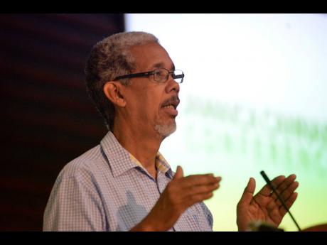 Paul Burke makes remarks during the Second Jamaica Cannabiz Conference held at the Faculty of Law, UWI, in 2019.