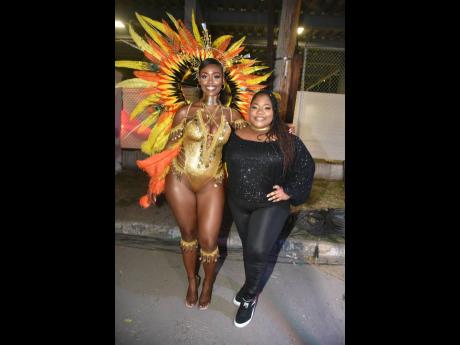Oshun goddess 
Kelissa Buchanan 
(left) exuded all the femininity and sexuality that Broadtail designer Dania Beckford wanted for the début of her section.
