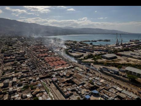 An aerial view of La Saline district in Port-au-Prince, Haiti, on Tuesday, January 24. In December, the United Nations estimated that gangs controlled 60 per cent of Haiti’s capital, but nowadays most on the streets of Port-au-Prince say that number is c