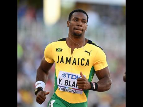 Yohan Blake competing in the men’s 100 metres at the World Athletics Championships in Eugene, Oregon, last year.