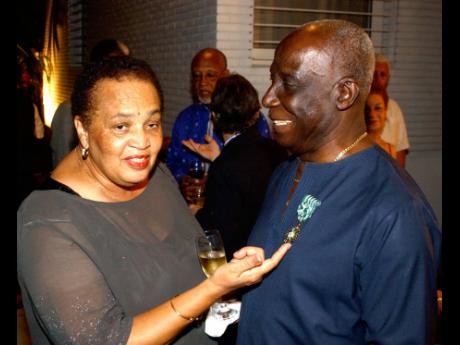 Two legends ... one picture. Barbara Gloudon with Rex Nettleford in 2004.